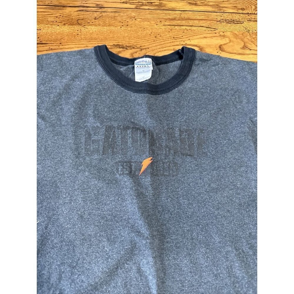 Vintage y2k Gatorade Sports Drink promo logo black tee shirt Gray XL F4